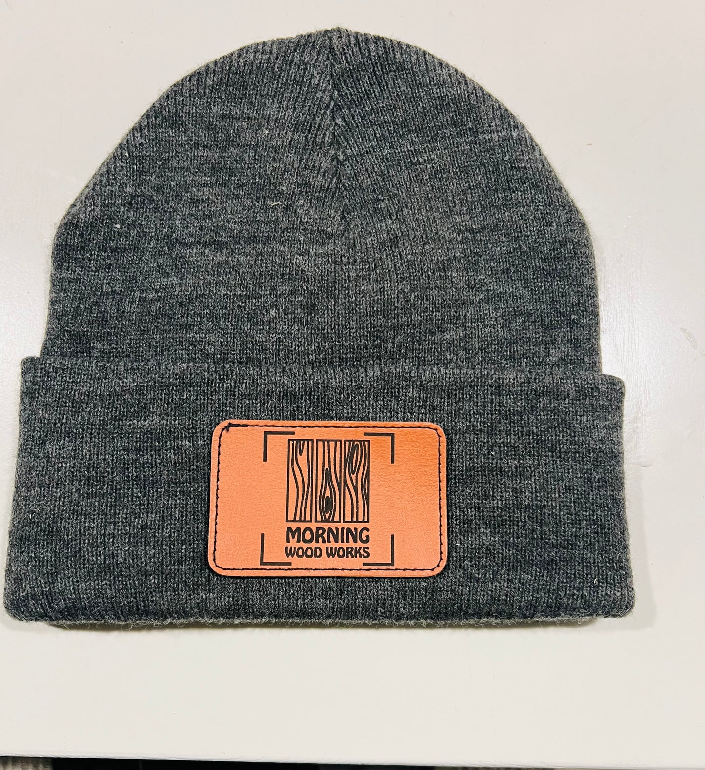 Leather Patch Beanies