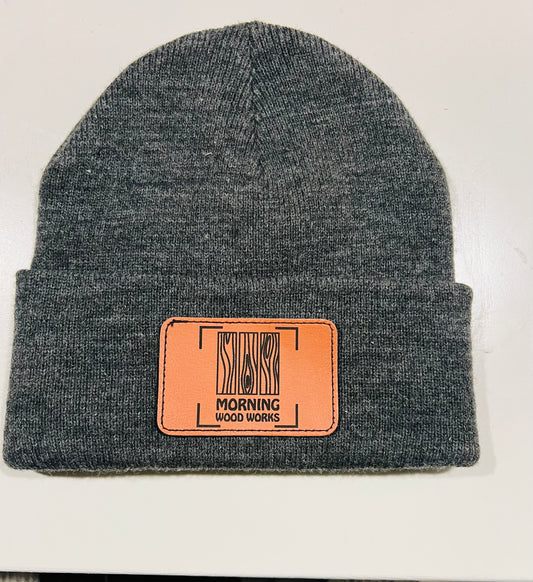 Leather Patch Beanies